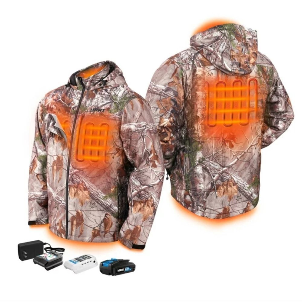 HART 20-Volt Men's Heated Medium-Duty Jacket Kit, Realtree Xtra Camouflage